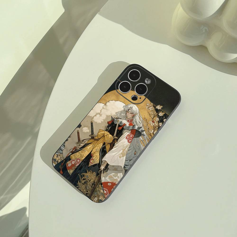 

L-L-Inuyasha Phone Case For iPhone 17,16,15,14,13,12,11 Pro Max, Lightweight and practical Soft Black Cover iPhone16e