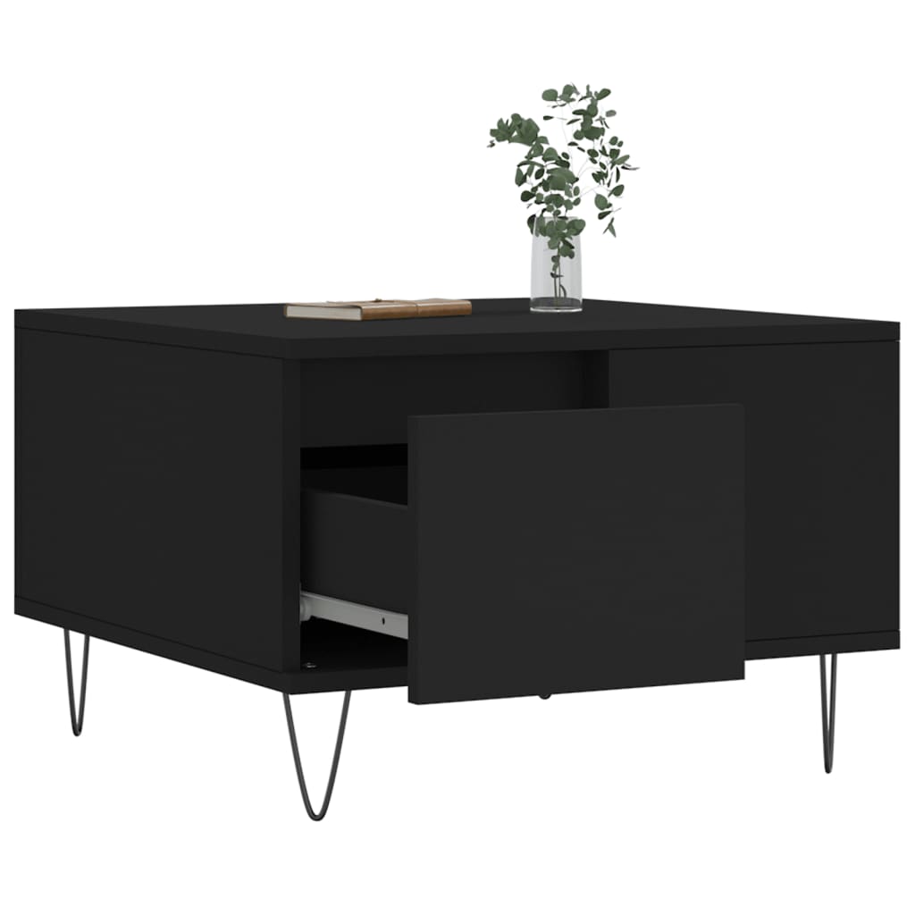 Coffee Table Black 55x55x36.5 cm Particleboard