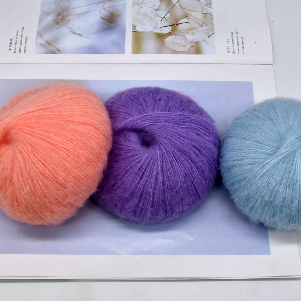 6pcs 150g/5.28oz Mohair Yarn Blend - Ultra Soft Luxury Yarn for Knitting & Crochet DIY Recycled Cotton Yarn for Home Decor Craft Raffia Yarn Supplies