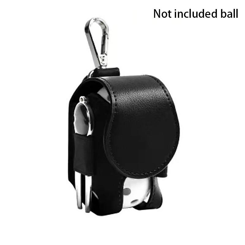 1Pc Golf Ball Bag Mini Pocket Leather Golf Ball Storage Bags Metal Button Bag Holder 2 Balls Golf Storage Accessories