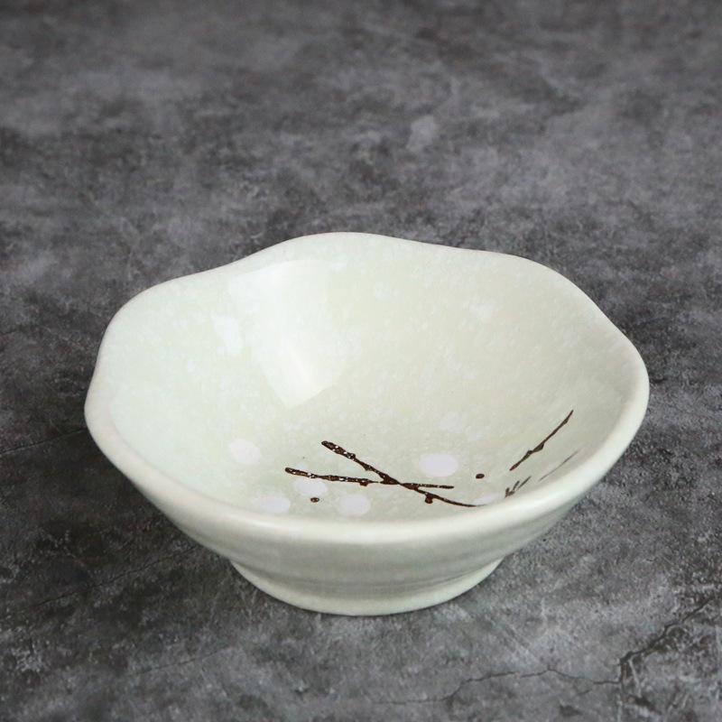 Ceramic Taste Dish Small Plate Mini Soy Sauce Tray Saucer Seasoning Bowl Jam Nut Porcelain Tableware Household Kitchen Supplies