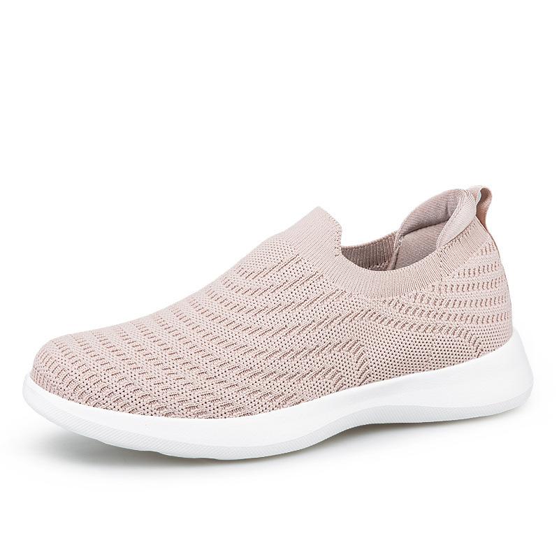 Shoes Spring new breathable fly-woven couple casual shoes soft sole light one-pedal walking shoes