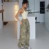 American Tie-Dye Summer Paratrooper Athleisure Ice Silk Straight-leg Loose Pants Jogger Pants Pants