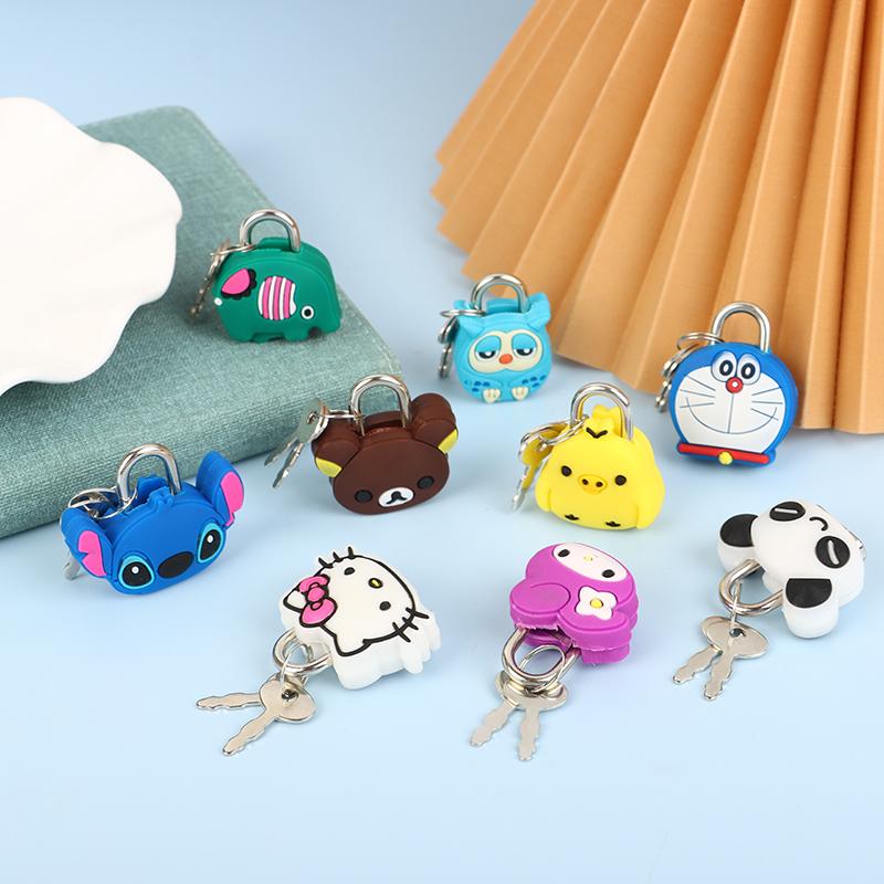 Cartoon Puppe Schloss Metall Mini Vorhängeschloss Kreative Nette Sicherheit Anti-Diebstahl Gepäck Schloss