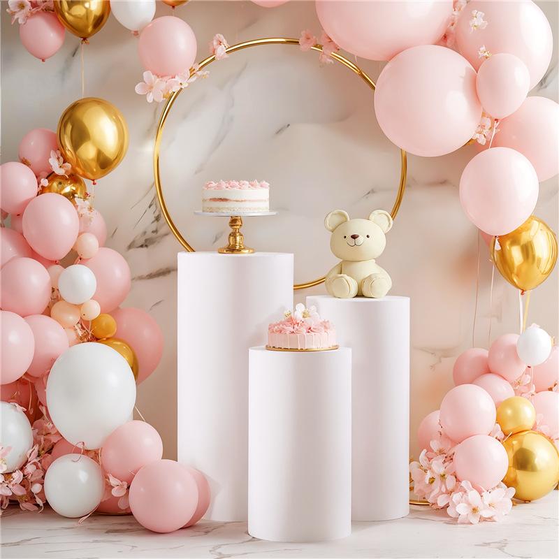 3 st Spandex Cylinder Ståöverdrag för Cylinder Piedestalöverdrag Sockelstativ Pelaröverdrag för Födelsedagsfest Bröllopsrekvisita Dekor