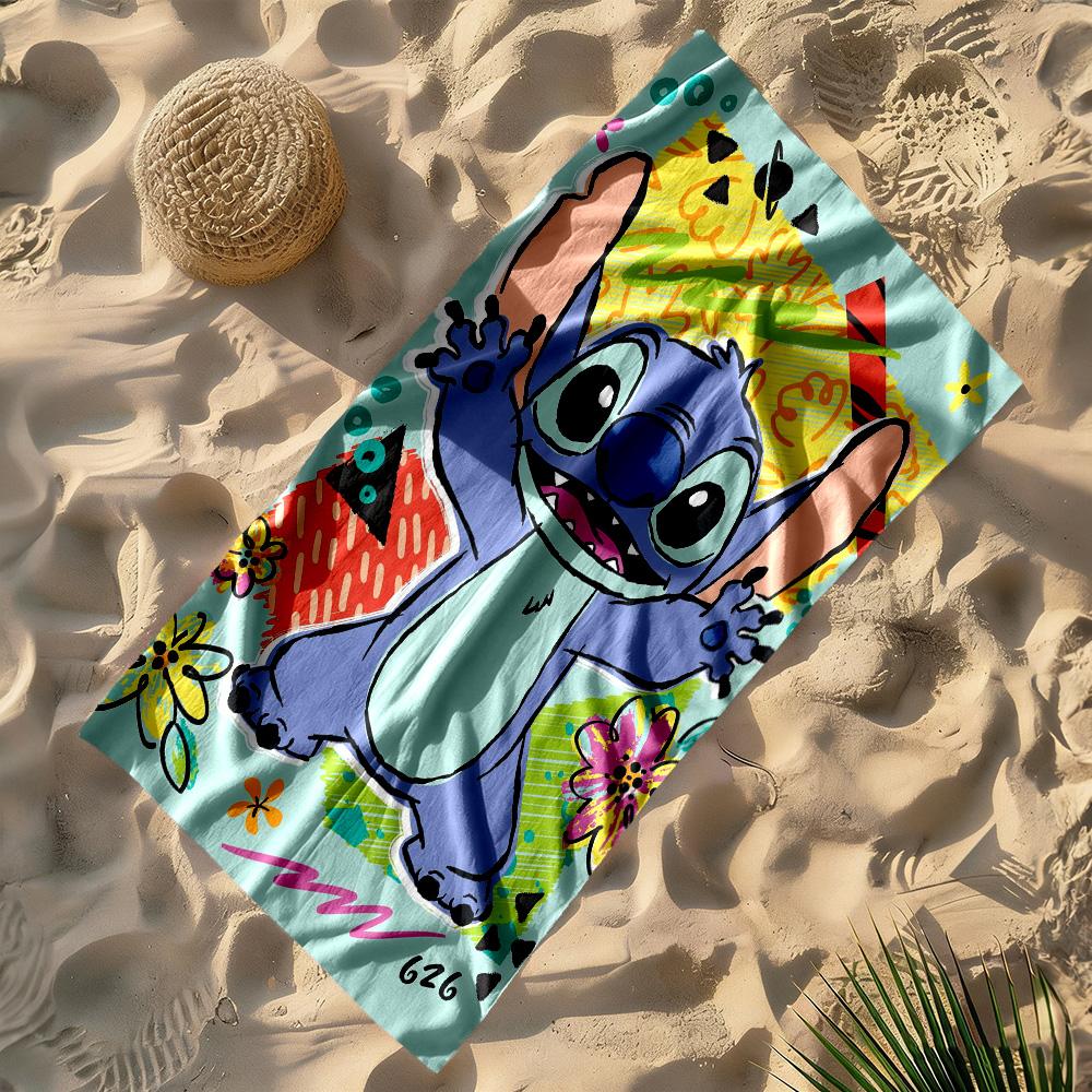 Stitch cozy beach towel soft for Outdoor Daily Use Vibrant Pattern Perfect Gift for Women/Men