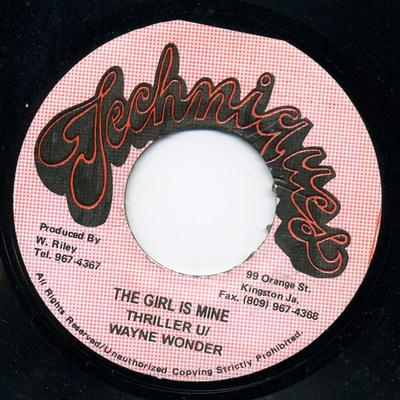 7inch Record THRILLER U , WAYNE WONDER - The Girl Is Mine D30167 Techniques 1989 Jamaica Reggae, Ska & Dub Used