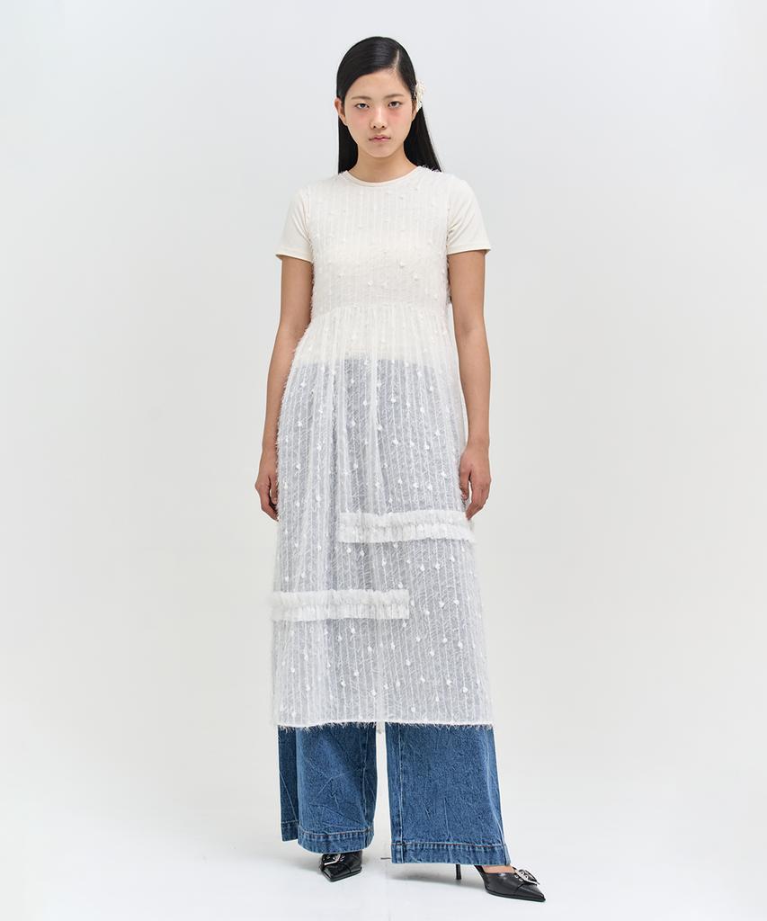 Editeom Defective Dress-White