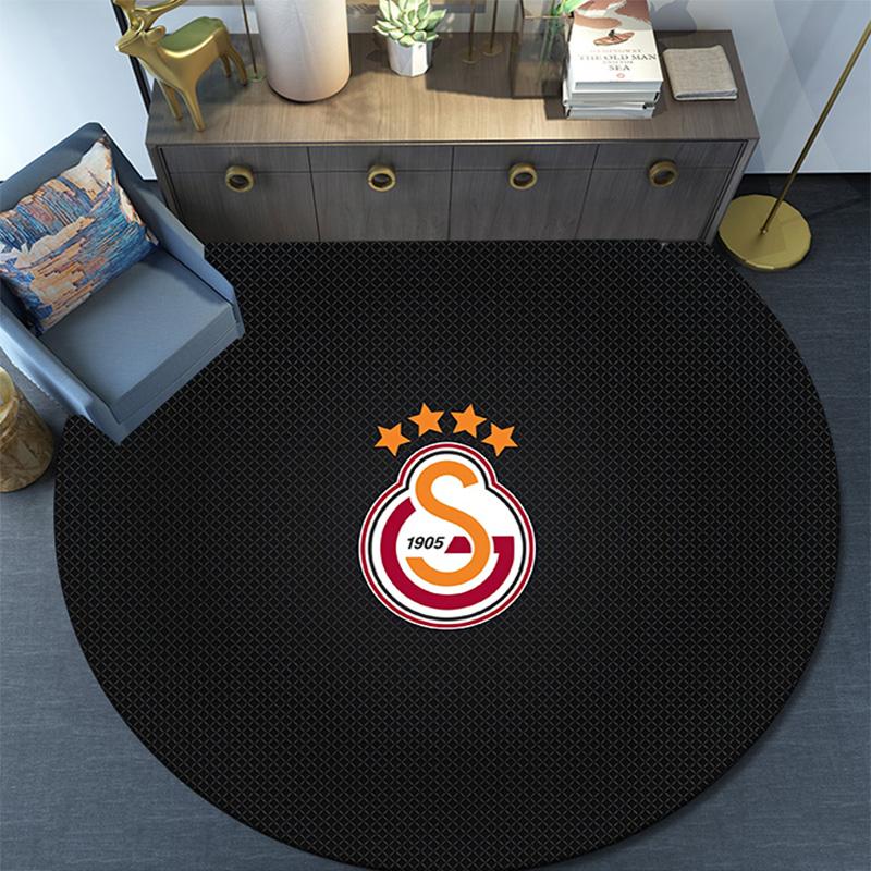 Galatasaray SK3 Round Area Rug,Carpet Rug for Living Room Bedroom Sofa Playroom Decor,Non-slip Floor Mat