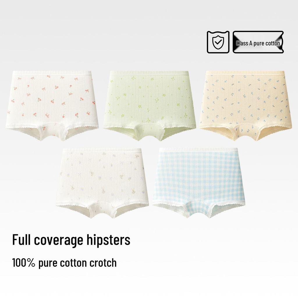 Children's Pure Cotton Boxer Briefs for Girls and Boys