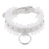 DIEZI Harajuku Bílý PU Kožený Kroužkový Choker Náhrdelník Pro Ženy Muže Vintage Gotický Hip Hope Nastavitelný Límcový Náhrdelník Šperky