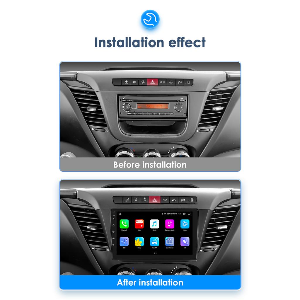 Hizpo 4G 9'' AI Intelligent System Wireless CarPlay Android Auto Radio for Iveco Daily 2013-2021 Car Multimedia GPS 2din Intelligent Screen DVR Cam