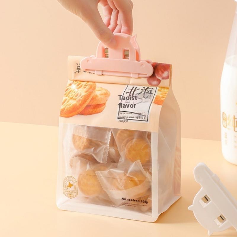 3 Pcs Portable Plastic Food Seal Clip Kitchen Snack Bag Milk Powder Moisture Proof Fresh Keeping Bag Clip For Home And Travel Use