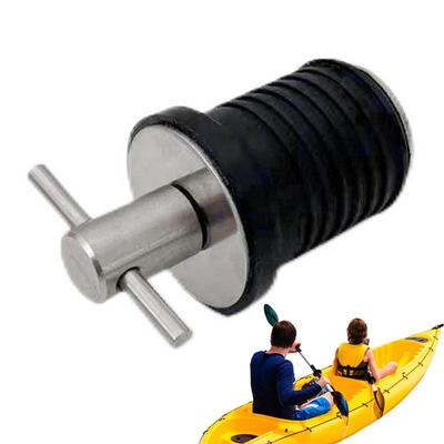 Boat Drain Plug Stainless Steel Handled Boat Drain Plug Rubber Sinking Prevention Tool Marine Accessories for Sea Reservoir
