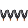 4 Pcs Stainless Steel Fishing Rod Rests V Rubber Butt Grip V Back Rests for Fishing Rod Pod