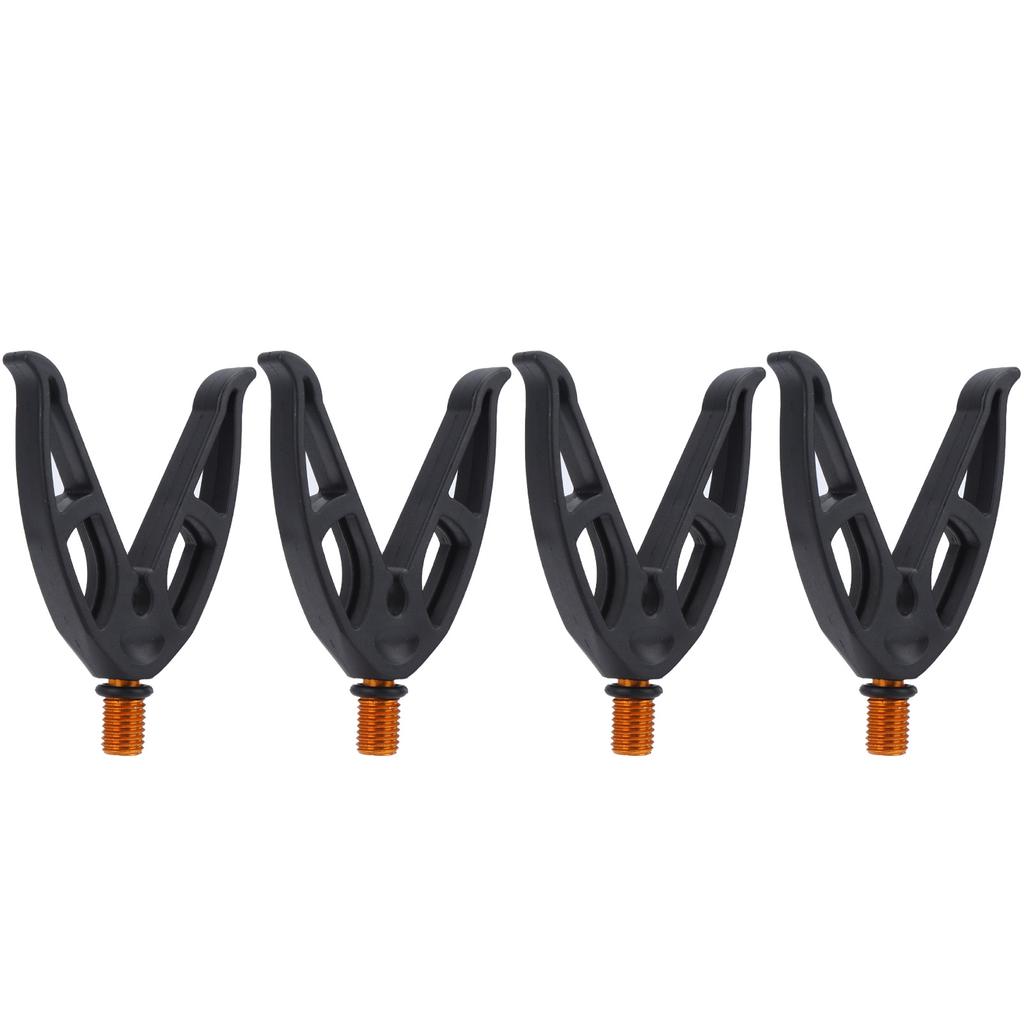 4 Pcs Stainless Steel Fishing Rod Rests V Rubber Butt Grip V Back Rests for Fishing Rod Pod