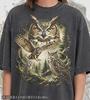 Vintage Owl 90s Graphic Style Comfort Colors® Tshirt, Mystical Retro Owl Faded T-Shirt, Nature Y2k Streetwear, 2000s Bird Gift.