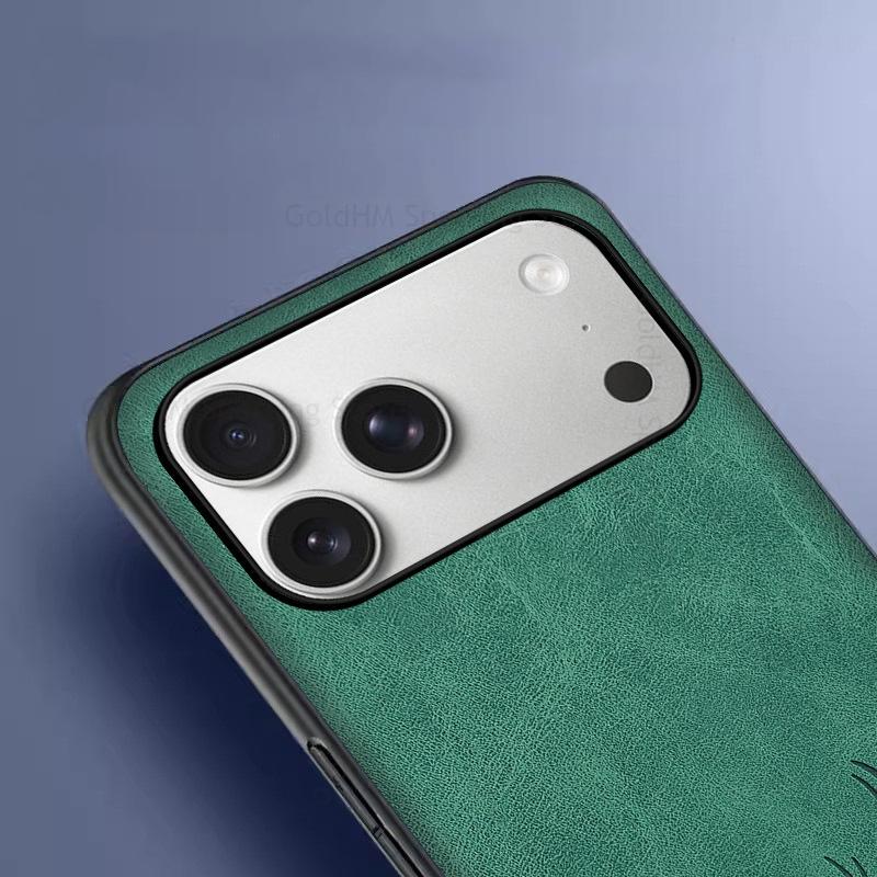 Shell For iPhone 17 Pro Max 3D Cartoon Head Elk Deer Leather Phone Shockproof Case For Apple 17 Air 16e 15 16 Pro Max Soft Silicone Phone Bumper Cover