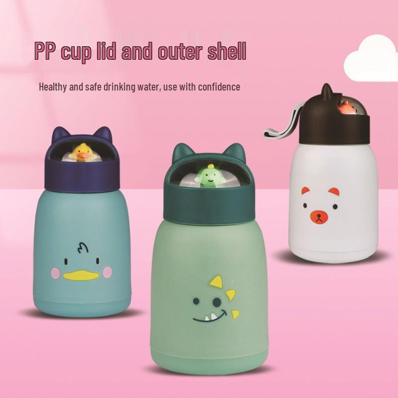 Cute Cartoon Pet Glass-Insulated Water Cup for Kids - High Temperature Resistant, Thick Plastic Shell, Portable Gift