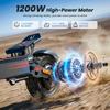 iScooter IF1 Elektroroller 1200W 10Ah 10'' Offroad-Vakuumreifen Doppelscheibenbremsen 25KM/H Höchstgeschwindigkeit 40KM+ Reichweite App-Steuerung Elektroroller für Erwachsene