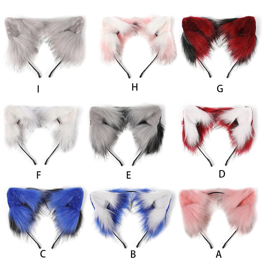 Handmade Plush Headwear Animal Ears Headband Halloween Cosplay Party Supplies