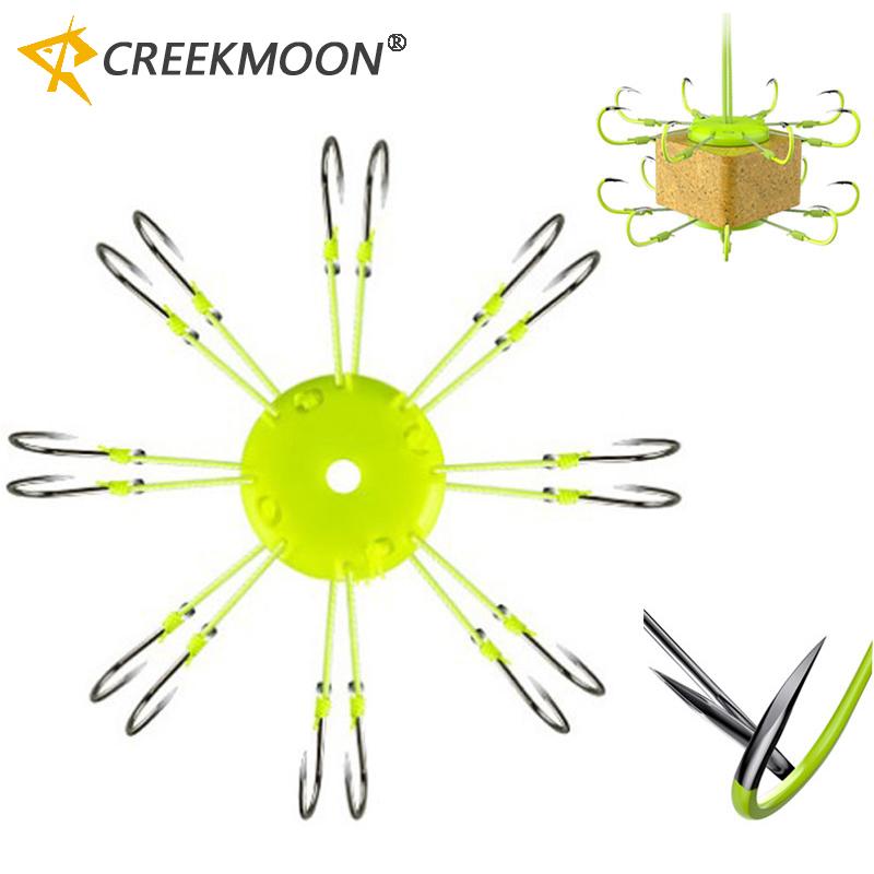 4pcs 2 Boxes Explosion Fishing Hooks Flap Carp String Hook Anti-Winding Spider Hooks Set High Carbon Steel Fishhooks for Stream 260319