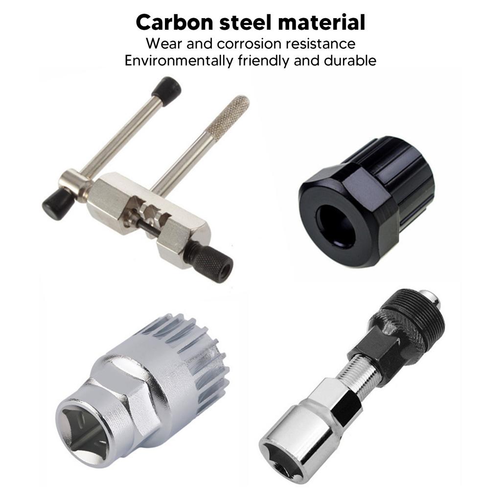 9 Pcs Bicycle Repair Tool Kit Bottom Bracket Crank Freewheel Remover Wrench Bike Chain Pliers Set