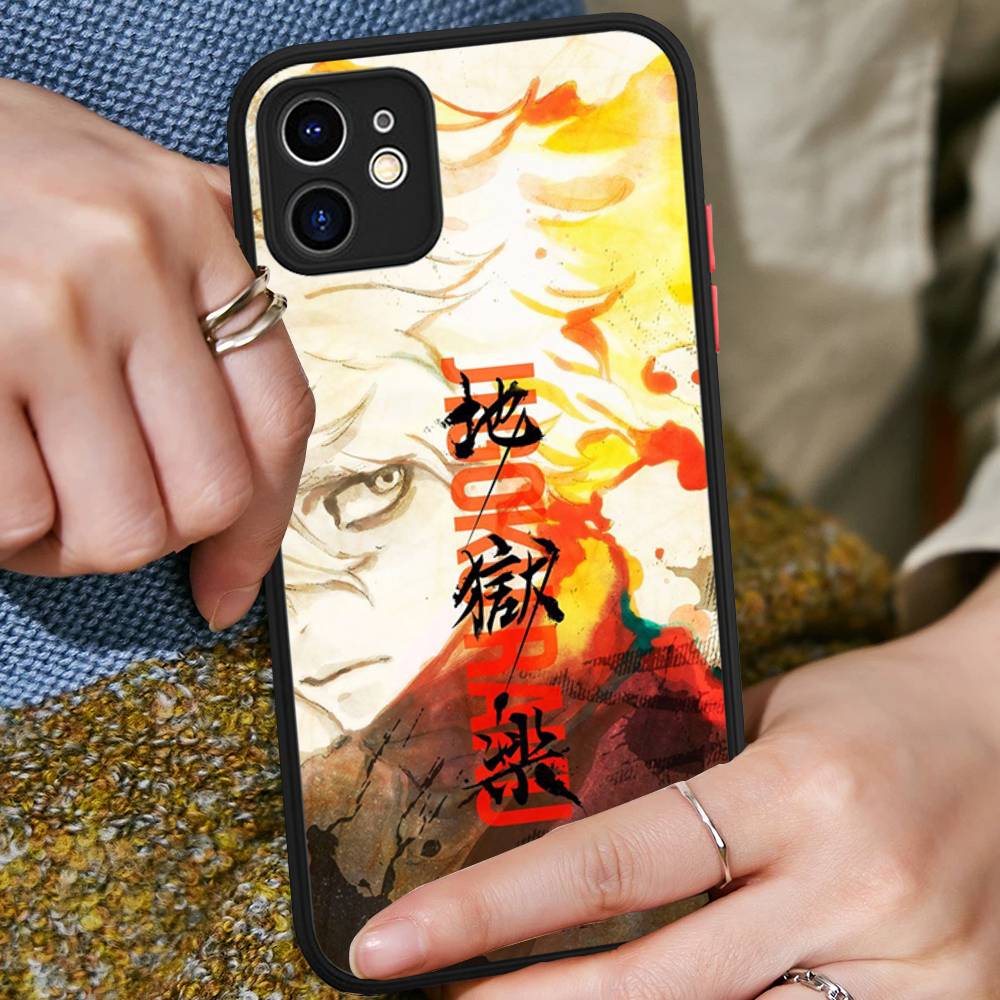 Anime H-Hells Paradise Silicone Case For iPhone 16 15 14 13 12 11 Pro Max Plus X XS MAX Shockproof Matte Cover