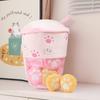 A Plushie Bag Pudding Stuffed Cat Paw Rabbit Toys Animals Bubble Tea Candy Bag for Christmas Birthday Gift