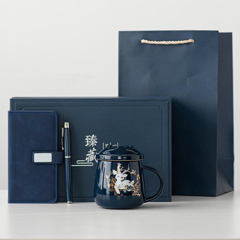 

Creative Business Office Cup Gift Set Corporate Events Practical Gifts Ceramic Cup Mug Souvenir