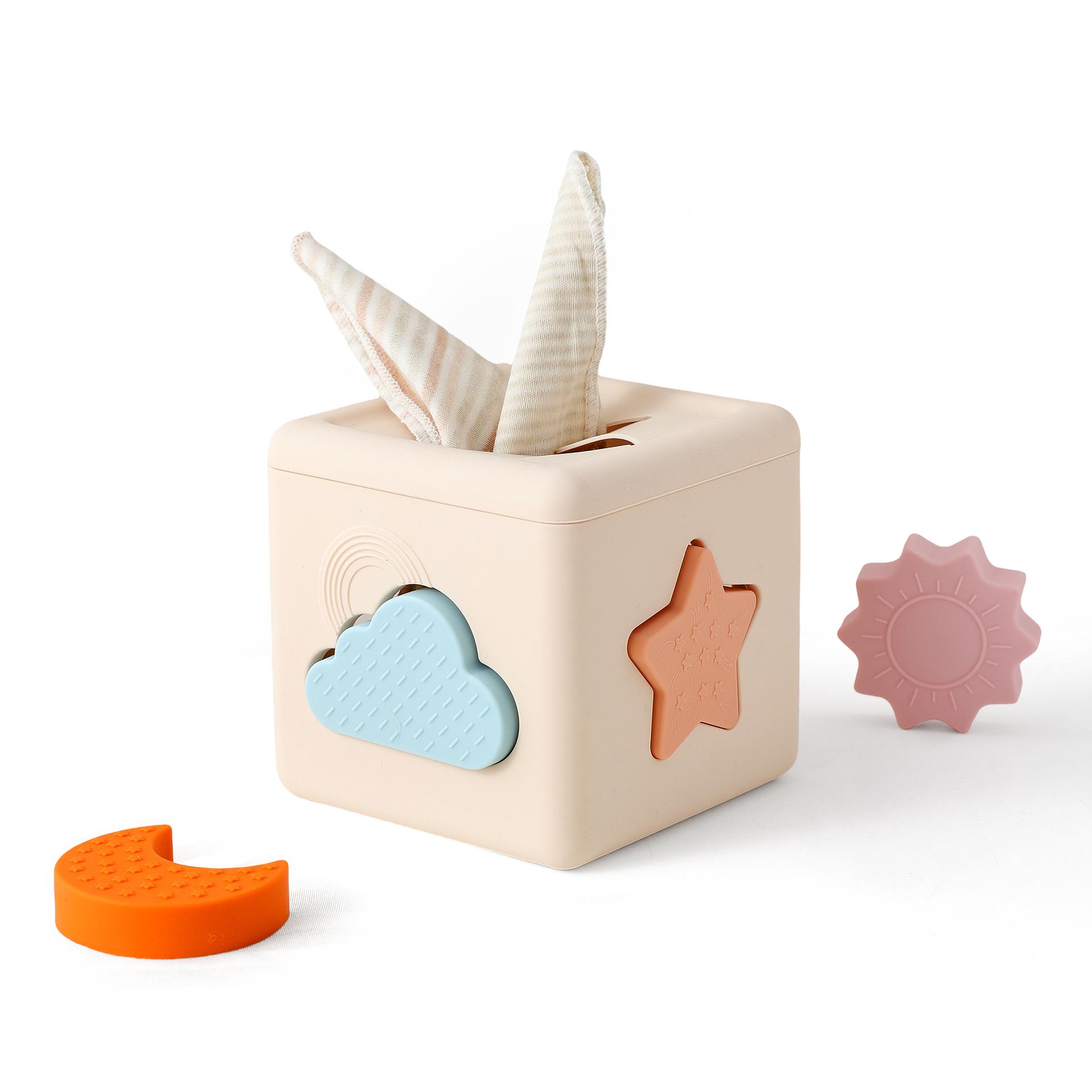 

Sky Shapes Silicone Puzzle Toy for Kids: Early Learning Color & Shape Recognition Box