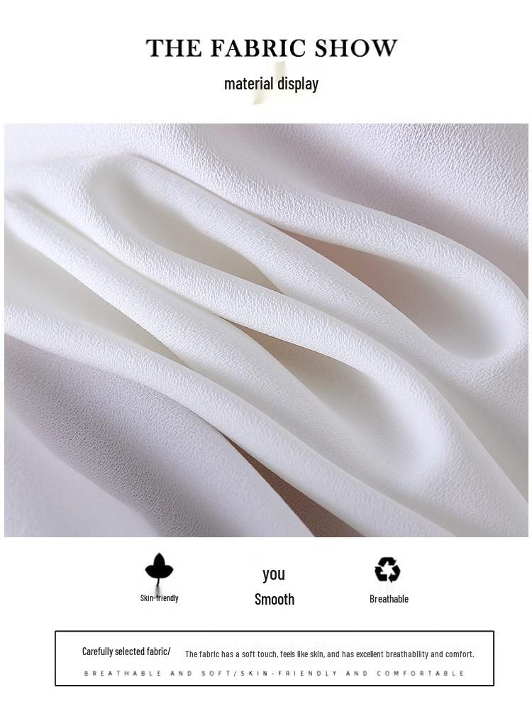 Women's White Sleeveless Chiffon Layered Vest Top with Collar - Ideal for Spring, Summer, and Autumn.