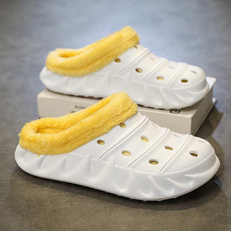 

Осень/Зима 2025 Хлопковые слипоны на подкладке: Закрытый носок, Теплый, Полый дизайн для пар 41