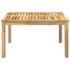 Coffee Table White 80 x 80.5 x 45 cm Solid Acacia Wood