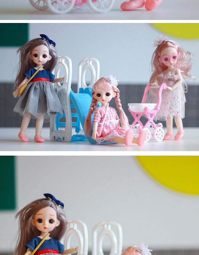 24cm Dress-Up BJD Girl Doll Toy - Mother & Baby Doll Clothes Gift Set