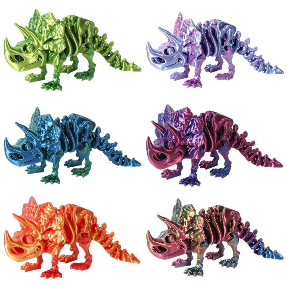 Candy Color 3D Printed Crystal Dinosaur Crystal 3D Articulated Dinosaur Toys  Kid Gift