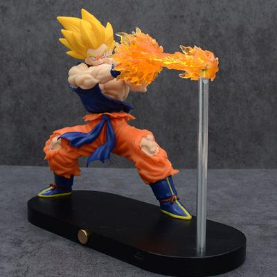 Figurine d'Action Dragon Ball Z 23cm Son Goku Figuras avec Lumière Manga DBZ Figurine Anime Statue GK Modèle Ornements Jouets Cadeau Enfants