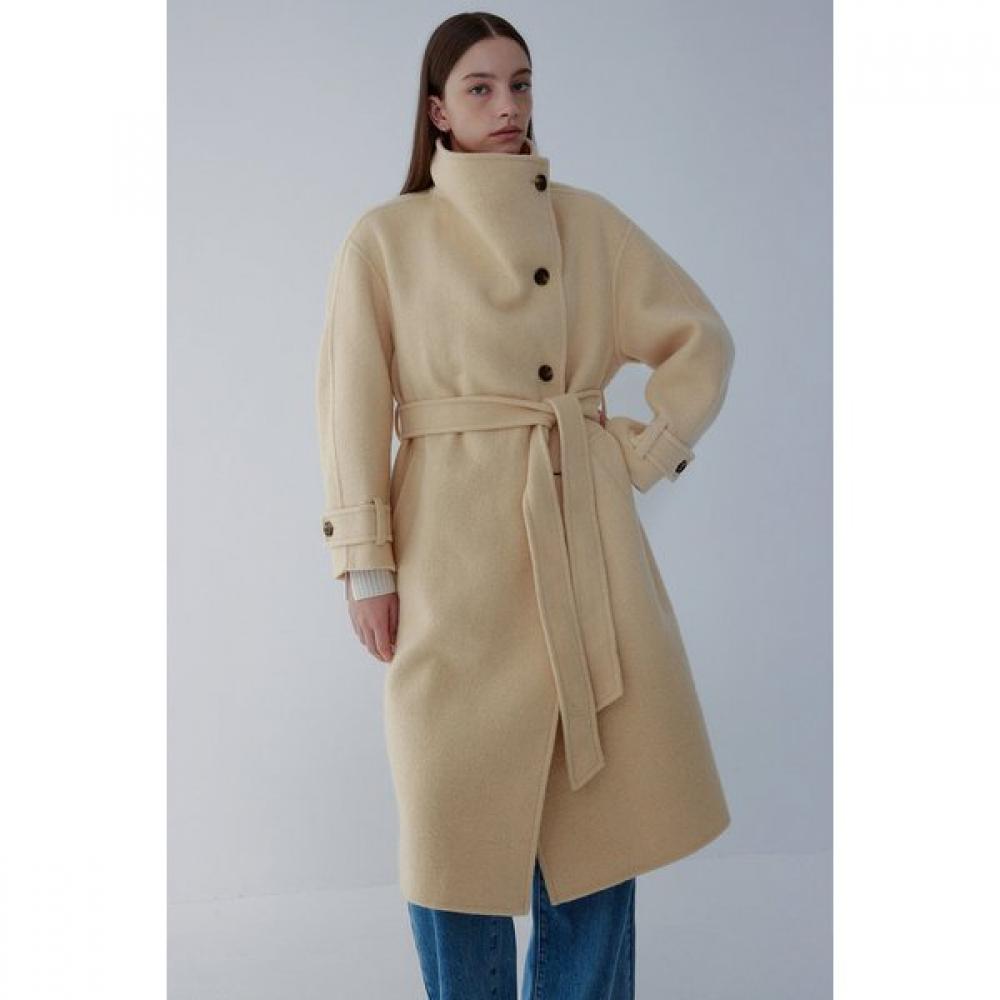 Vov Mohair Blend Balmacaan Coat 7155416004 light beige/S