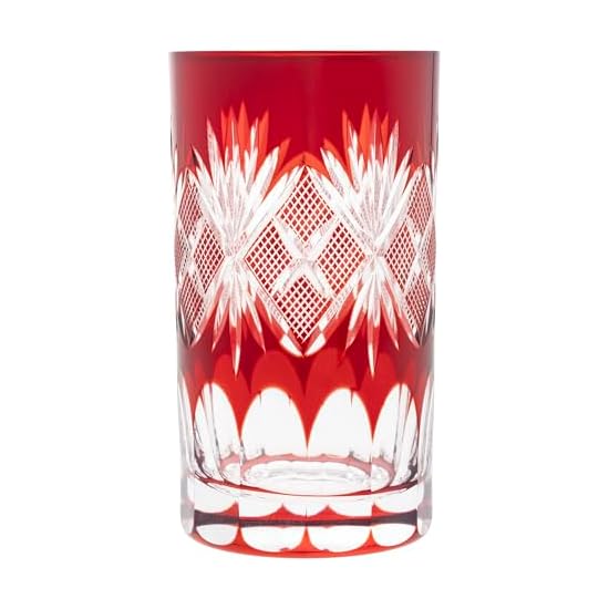 [Authentic] Tajima Glass "Edo Kiriko" Tumbler Glass, Diameter approx. 6cm x Height 11cm, Capacity ap