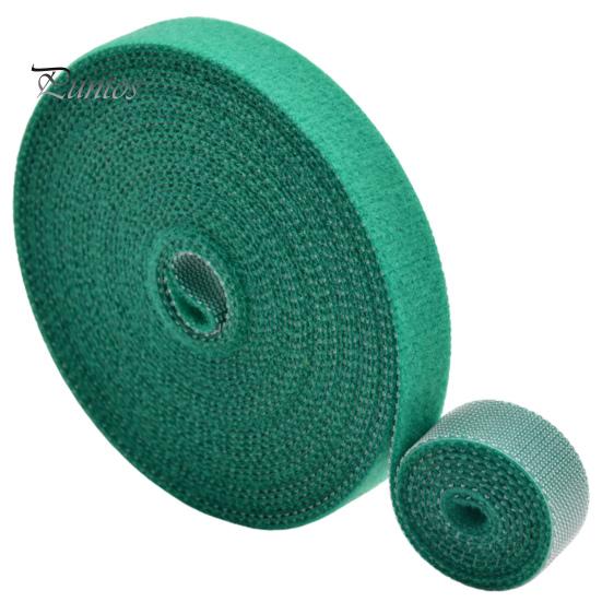 

1 рулон связок для растений, двусторонняя водонепроницаемая лента для поддержки вьющихся растений, многоразовые устойчивые к атмосферным воздействиям ремни для фиксации растений для цветов, виноградных лоз, помидоров 12 mm зелёный