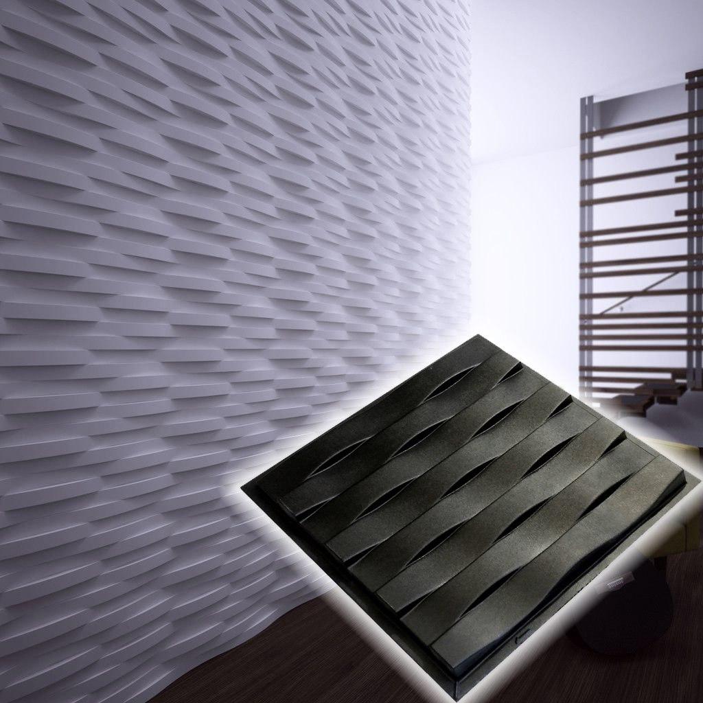 Plastic mold for the manufacture of 3d panel "Marshmalloy"(3D mold for decorative wall panels for gypsum and concrete) Wall decor.