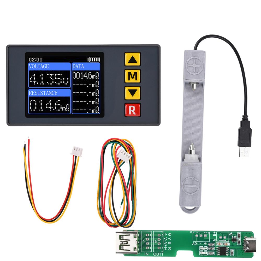 TS457 Voltage Internal Resistance Tester AC 4-Wire Kelvin Method Voltage Meter Internal Resistance Test Device 18650 Dry Battery