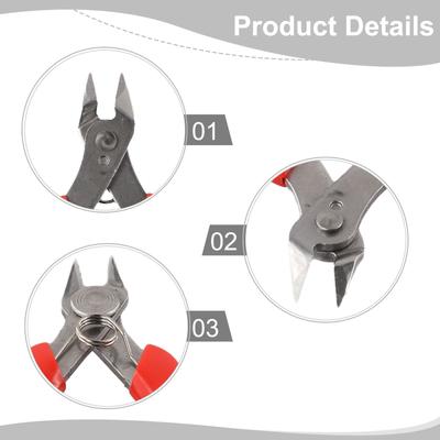 Stainless Steel Cable Cutter Cutting Plier 1* 1x Anti-slip Diagonal Hand Tools Nipper Pliers Spring Loaded New
