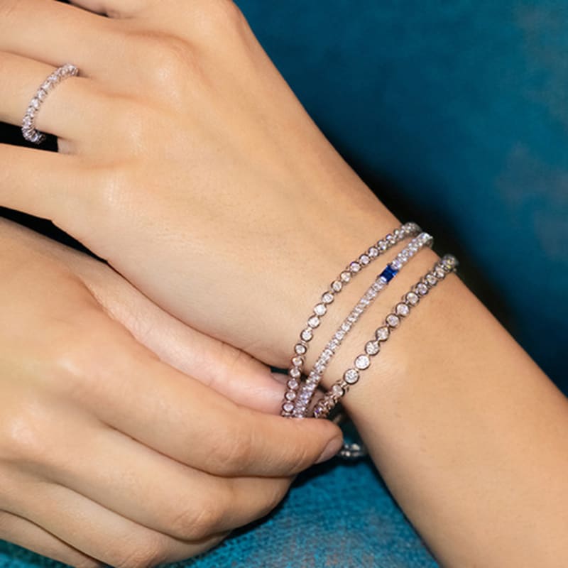 BE/GINS [925 Silver]BB BEZEL TENNIS BRACELET 3.0