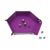 1pc PU Hexagonal Dice Tray and Miscellaneous Storage Box Board Game Dice Tray Accessories Leather Dice Tower