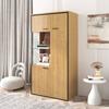 Vetrina Moderna con Illuminazione LED - 150H cm - Porta in Vetro, Ripiani Multiuso, 15 Opzioni di Colore, Ampio Spazio di Archiviazione, Ripiano in Vetro