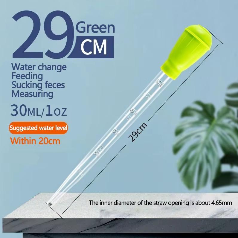 29cm/45cm Aquarium Siphon Long Pipettes for Fish Tank Coral Food Feeder Vacuum Cleaner for Aquarium Water Changer Cleaning Tool