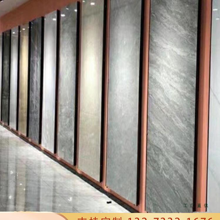 Wall-Mounted Seamless Edge Banding Tile Display Rack for Floor and Ceramic Samples