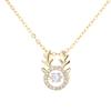 Christmas Diamonds Moissanite Romantic Deer Antler 1ct Pendant S925 Sterling Silver Rhodium Plated Choker for Necklace