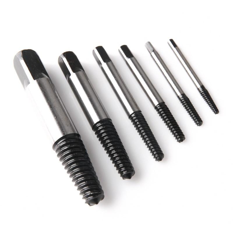 5PCS/6PCS Broken Screwdriver Remove Bit Set Carbon Steel Double Sided Screw Pull Center Bit Removal Tool Set